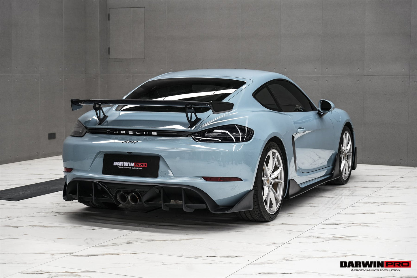DarwinPRO 2016-2024 Porsche 718 Cayman & Boxster Stuttmate Carbon Fiber Rear Diffuser - DarwinPRO Aerodynamics
