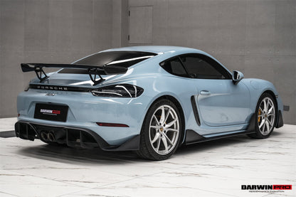 DarwinPRO 2016-2024 Porsche 718 Cayman & Boxster Stuttmate Carbon Fiber Rear Diffuser - DarwinPRO Aerodynamics