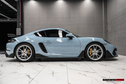 DarwinPRO 2016-2024 Porsche 718 Cayman & Boxster Stuttmate Carbon Fiber Side Skirts - DarwinPRO Aerodynamics