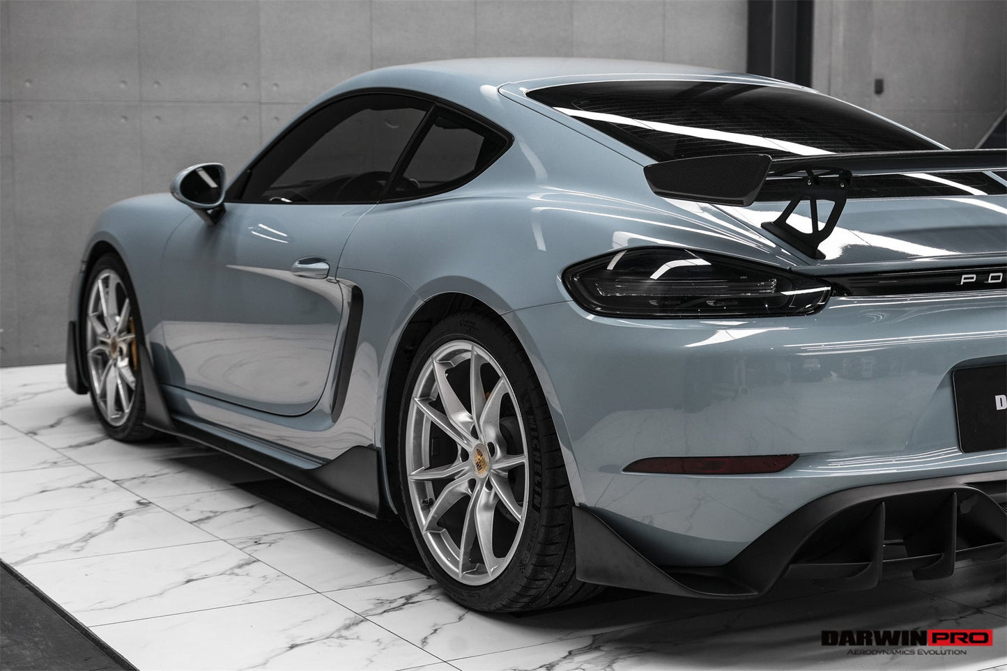 DarwinPRO 2016-2024 Porsche 718 Cayman & Boxster Stuttmate Carbon Fiber Side Skirts - DarwinPRO Aerodynamics