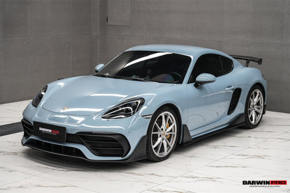 DarwinPRO 2016-2024 Porsche 718 Cayman & Boxster Stuttmate Carbon Fiber Side Skirts - DarwinPRO Aerodynamics