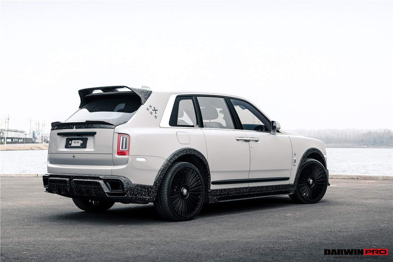 DarwinPRO 2018-2024 Rolls-Royce Cullinan BKSS Style Carbon Fiber Rear Lip Diffuser With Exhaust tips - DarwinPRO Aerodynamics