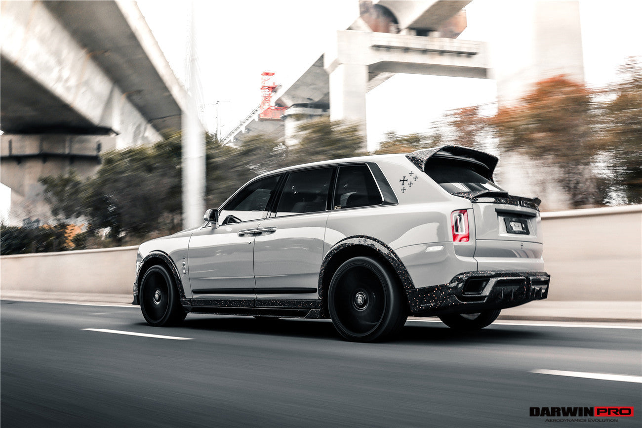 DarwinPRO 2018-2024 Rolls-Royce Cullinan BKSS Style Carbon Fiber Rear Lip Diffuser With Exhaust tips - DarwinPRO Aerodynamics