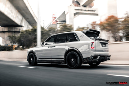 DarwinPRO 2018-2024 Rolls-Royce Cullinan BKSS Style Carbon Fiber Rear Lip Diffuser With Exhaust tips - DarwinPRO Aerodynamics