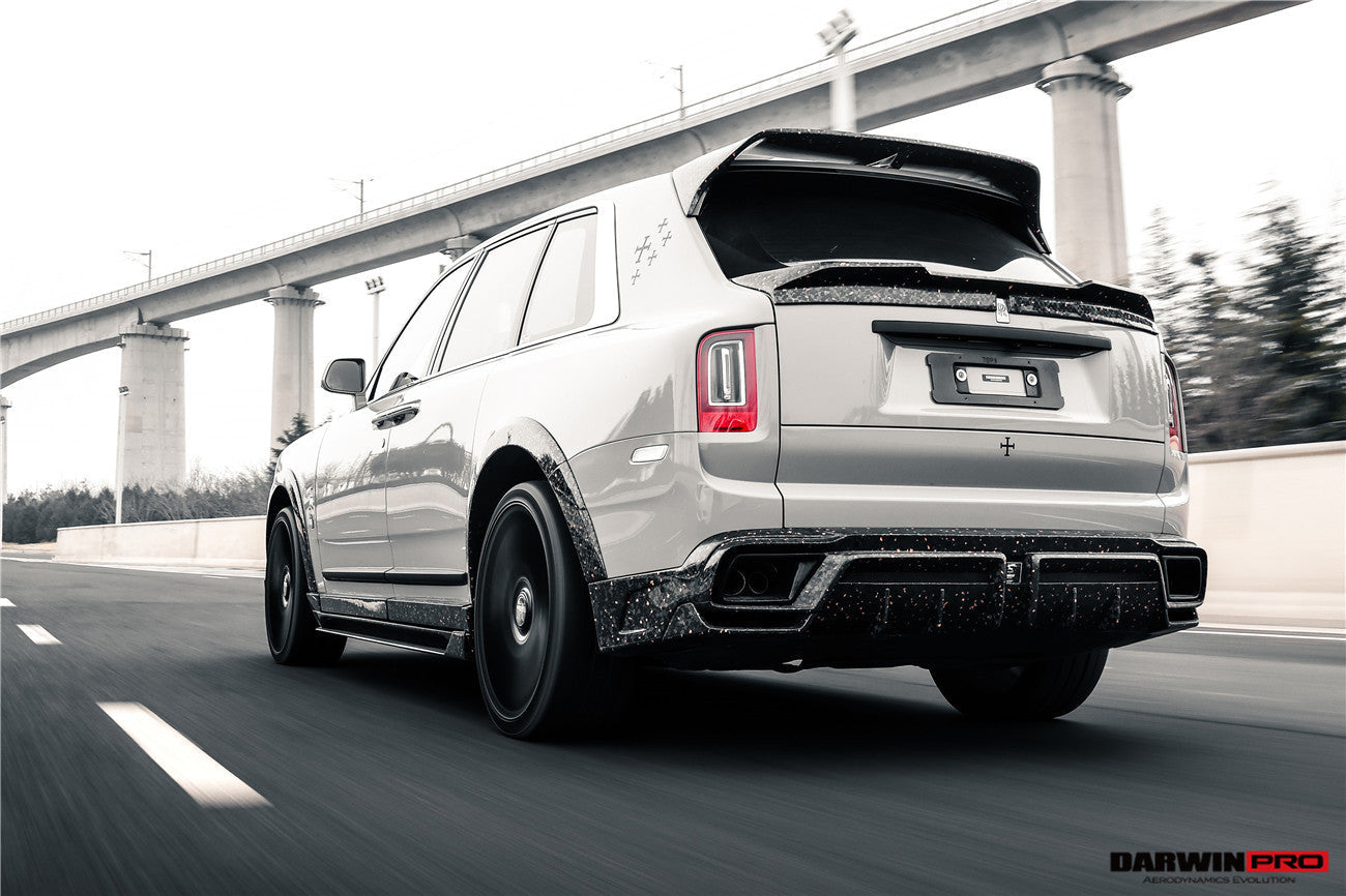 DarwinPRO 2018-2024 Rolls-Royce Cullinan BKSS Style Carbon Fiber Rear Lip Diffuser With Exhaust tips - DarwinPRO Aerodynamics