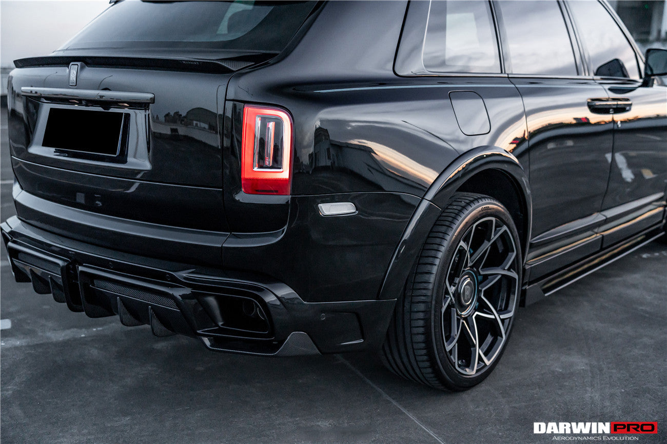DarwinPRO 2018-2024 Rolls-Royce Cullinan BKSS Style Carbon Fiber Rear Lip Diffuser With Exhaust tips - DarwinPRO Aerodynamics