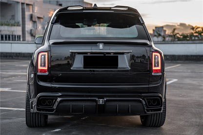DarwinPRO 2018-2024 Rolls-Royce Cullinan BKSS Style Carbon Fiber Rear Lip Diffuser With Exhaust tips - DarwinPRO Aerodynamics
