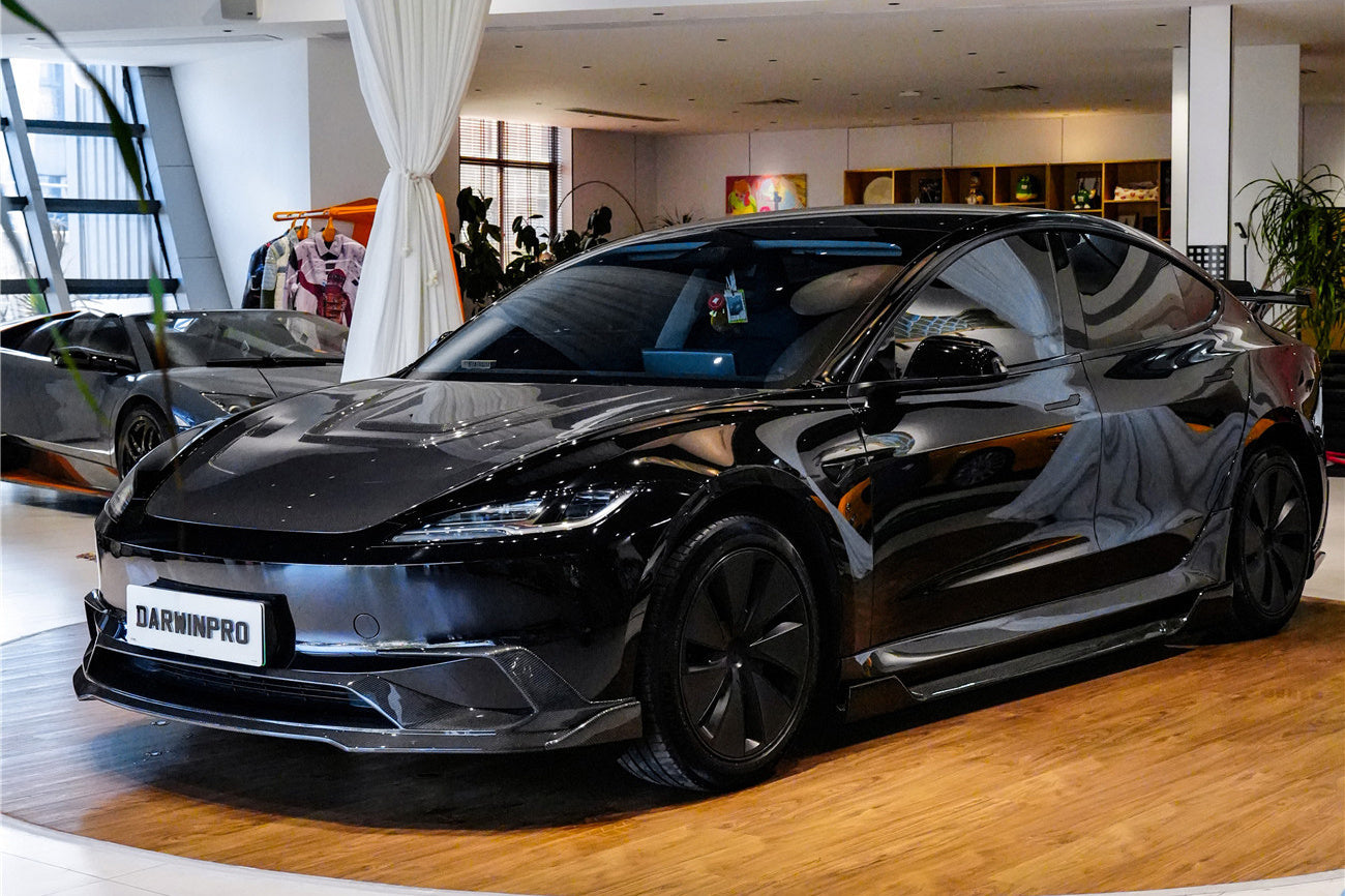 2017-2026 Tesla Model 3 IMP Performance Carbon Fiber Side Skirts With Under Board | Fits Model 3, Model 3 Highland RWD AWD, Performance