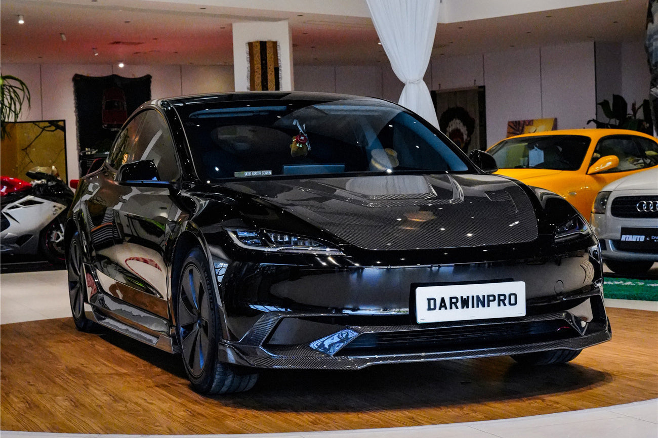 2024-2026 Tesla Model 3 Highland RWD AWD Carbon Fiber IMP Design Front Lip（DONT FIT PERFORMANCE） - DarwinPRO Aerodynamics