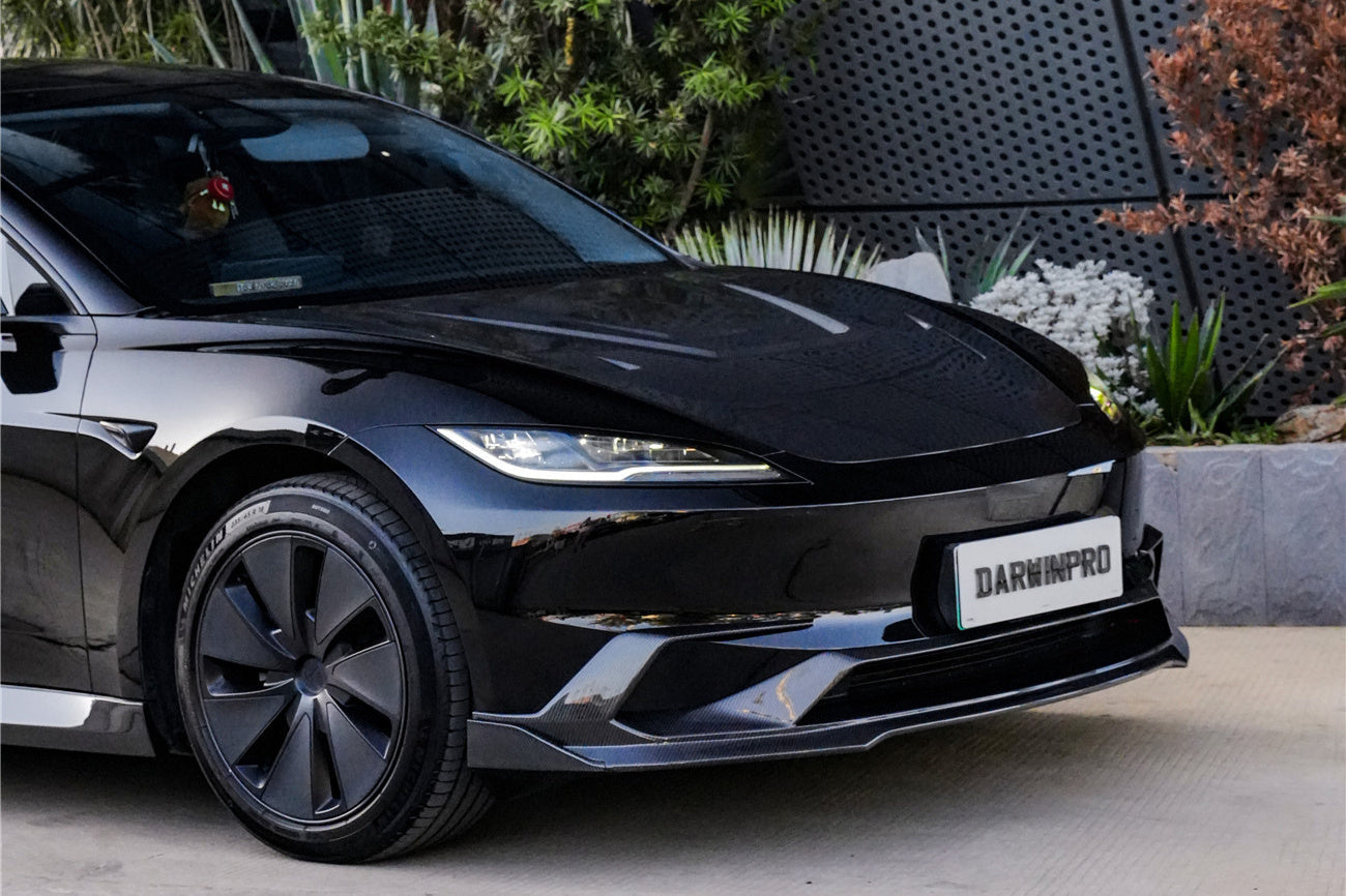 2024-2026 Tesla Model 3 Highland RWD AWD Carbon Fiber IMP Design Front Lip（DONT FIT PERFORMANCE） - DarwinPRO Aerodynamics