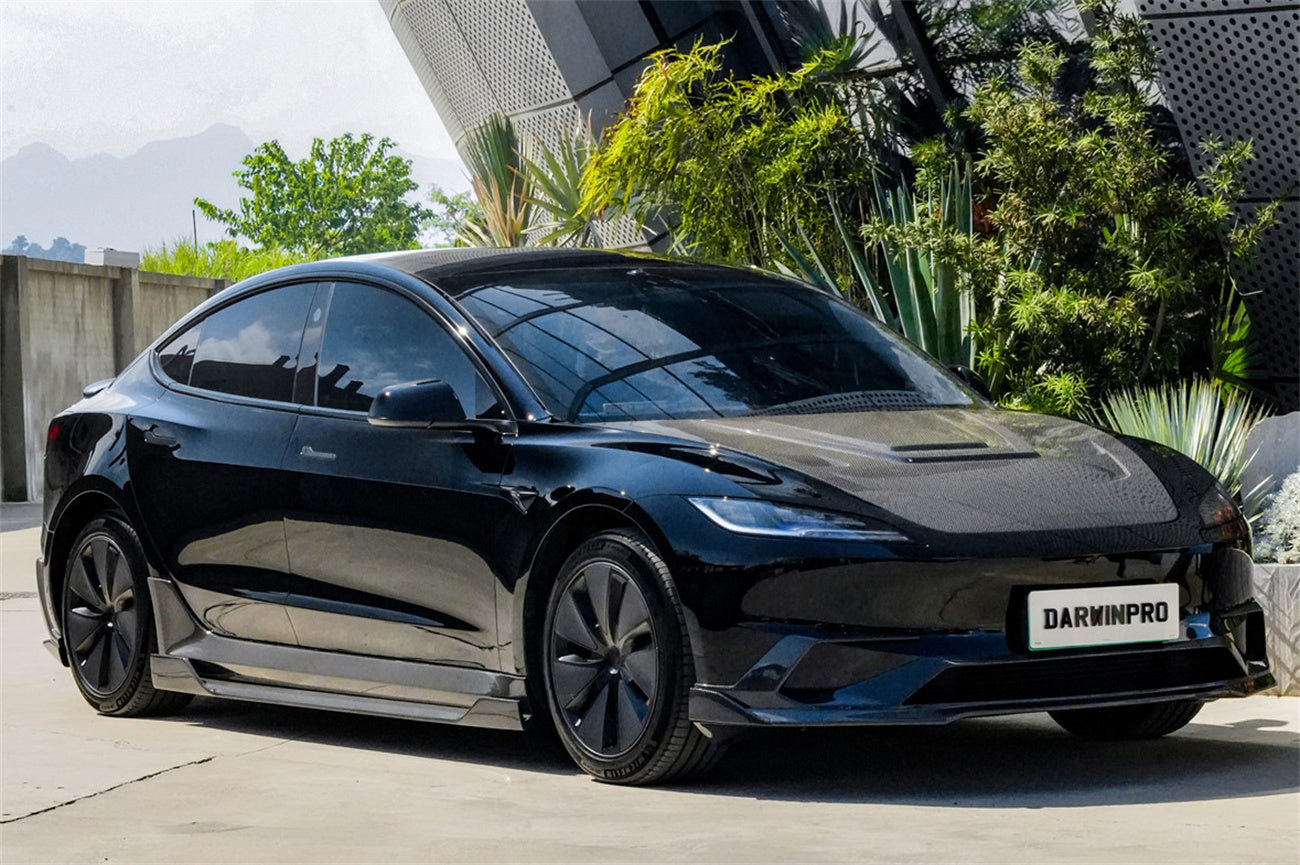 2024-2026 Tesla Model 3 Highland RWD AWD Carbon Fiber IMP Design Front Lip（DONT FIT PERFORMANCE） - DarwinPRO Aerodynamics
