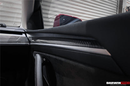 2020-2023 Tesla Model 3 Y OEM Style Autoclave Carbon Fiber Door Trim Interior Replacement