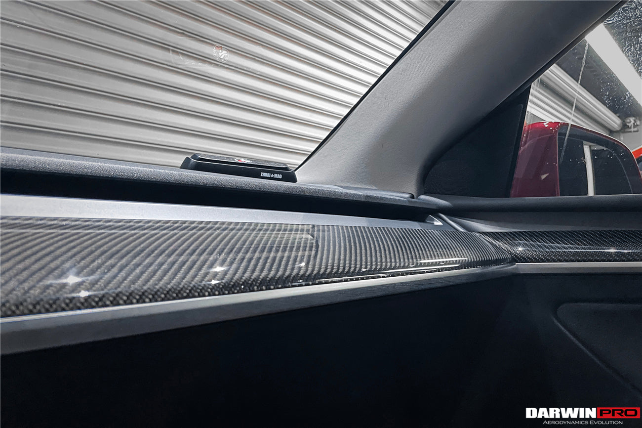 2020-2023 Tesla Model 3 Y OEM Style Autoclave Carbon Fiber Dashboard Trim Interior Replacement