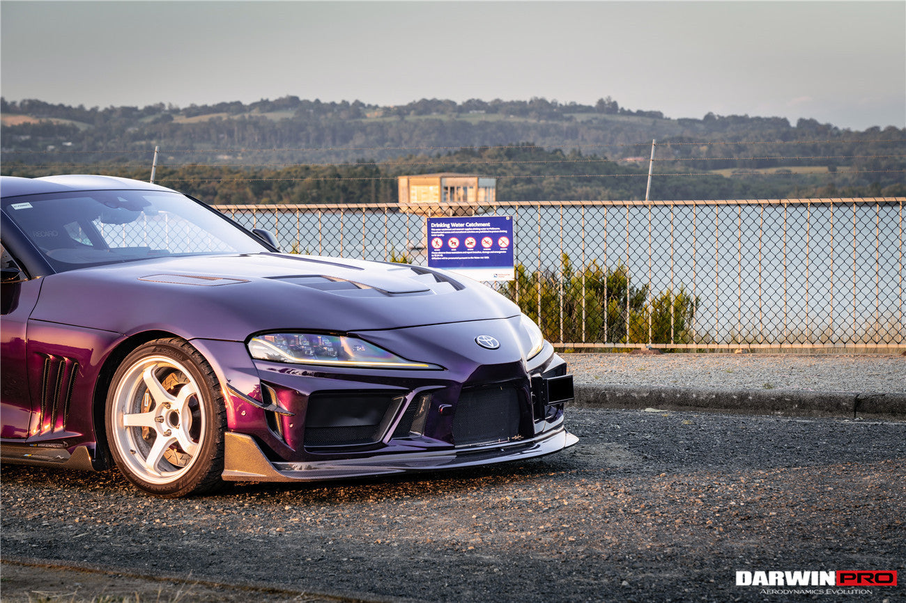 2019-UP Toyota GR Supra (J29 & DB) A90 A91 BKSSII Style Partial Carbon Fiber Front Bumper - DarwinPRO Aerodynamics