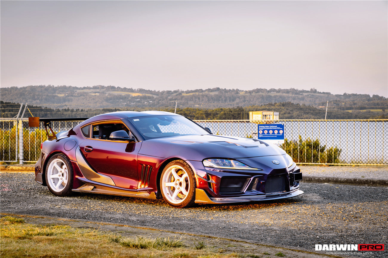 2019-UP Toyota GR Supra (J29 & DB) A90 A91 BKSSII Style Partial Carbon Fiber Front Bumper - DarwinPRO Aerodynamics