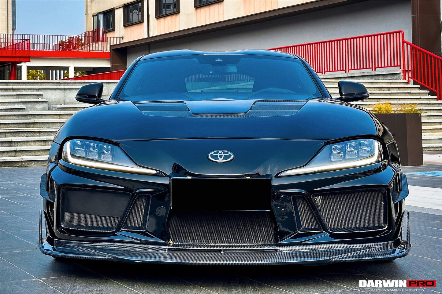 2019-UP Toyota GR Supra (J29 & DB) A90 A91 BKSSII Style Partial Carbon Fiber Front Bumper - DarwinPRO Aerodynamics