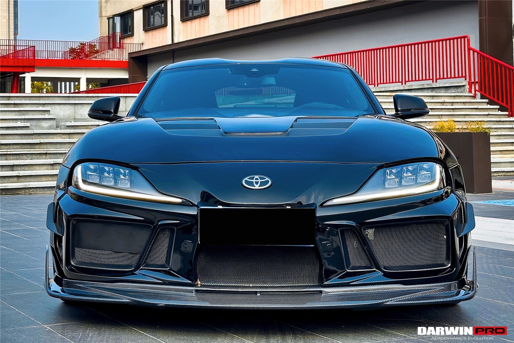 2019-UP Toyota GR Supra (J29 & DB) A90 A91 BKSSII Style Partial Carbon Fiber Front Bumper - DarwinPRO Aerodynamics