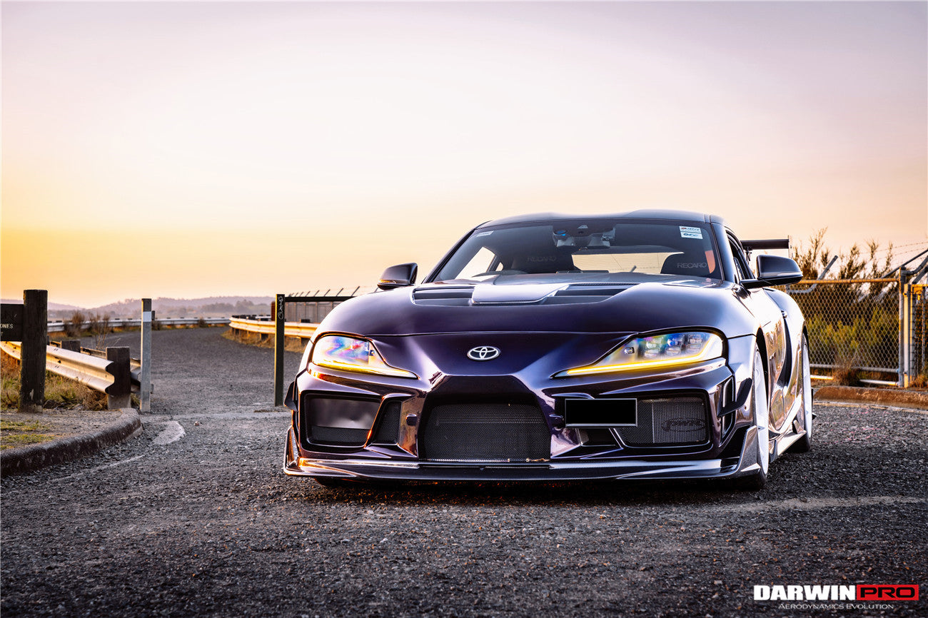 2019-UP Toyota GR Supra (J29 & DB) A90 A91 BKSSII Style Partial Carbon Fiber Front Bumper - DarwinPRO Aerodynamics