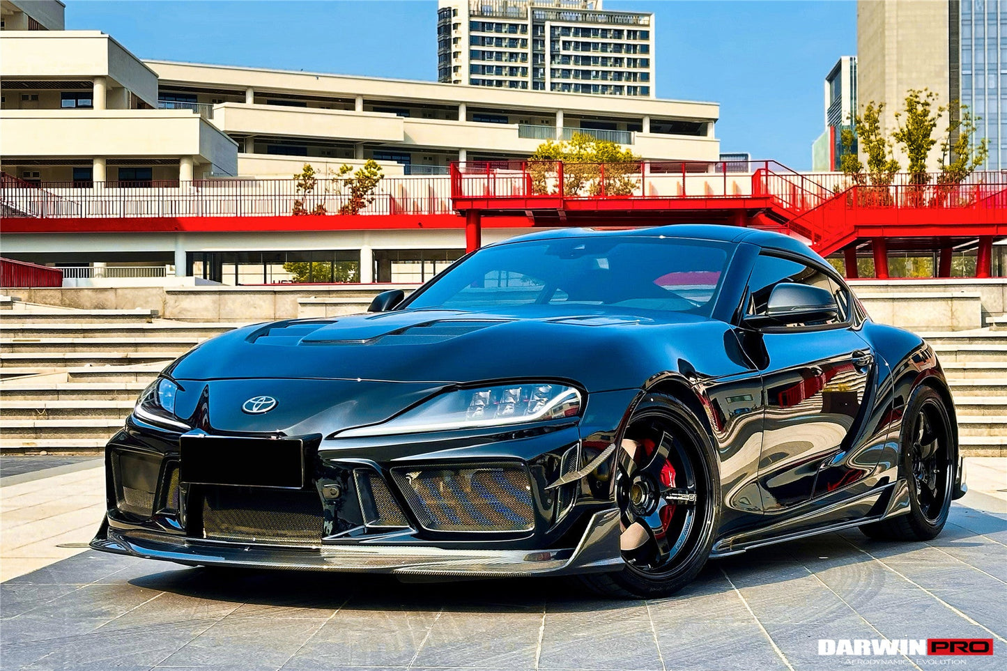2019-UP Toyota GR Supra (J29 & DB) A90 A91 BKSSII Style Partial Carbon Fiber Front Bumper - DarwinPRO Aerodynamics