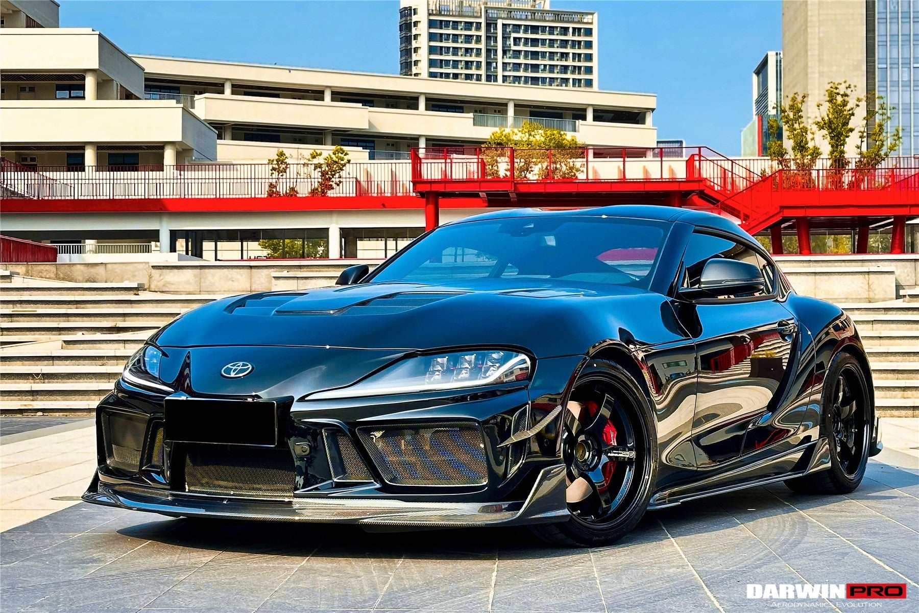 2019-UP Toyota GR Supra (J29 & DB) A90 A91 BKSSII Style Partial Carbon Fiber Front Bumper - DarwinPRO Aerodynamics