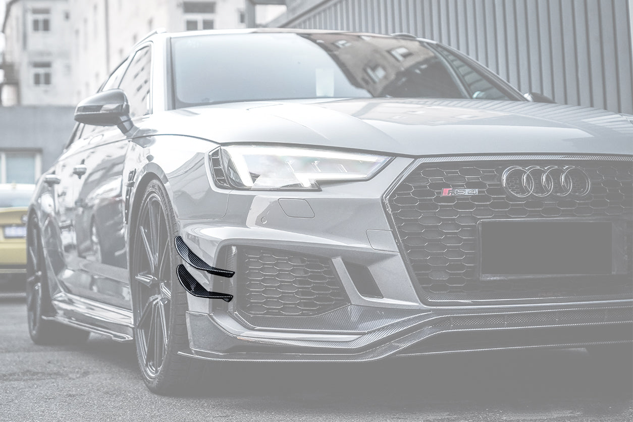 DarwinPRO 2017-2019 Audi RS4 B9 BKSS Style Front Canards - DarwinPRO Aerodynamics