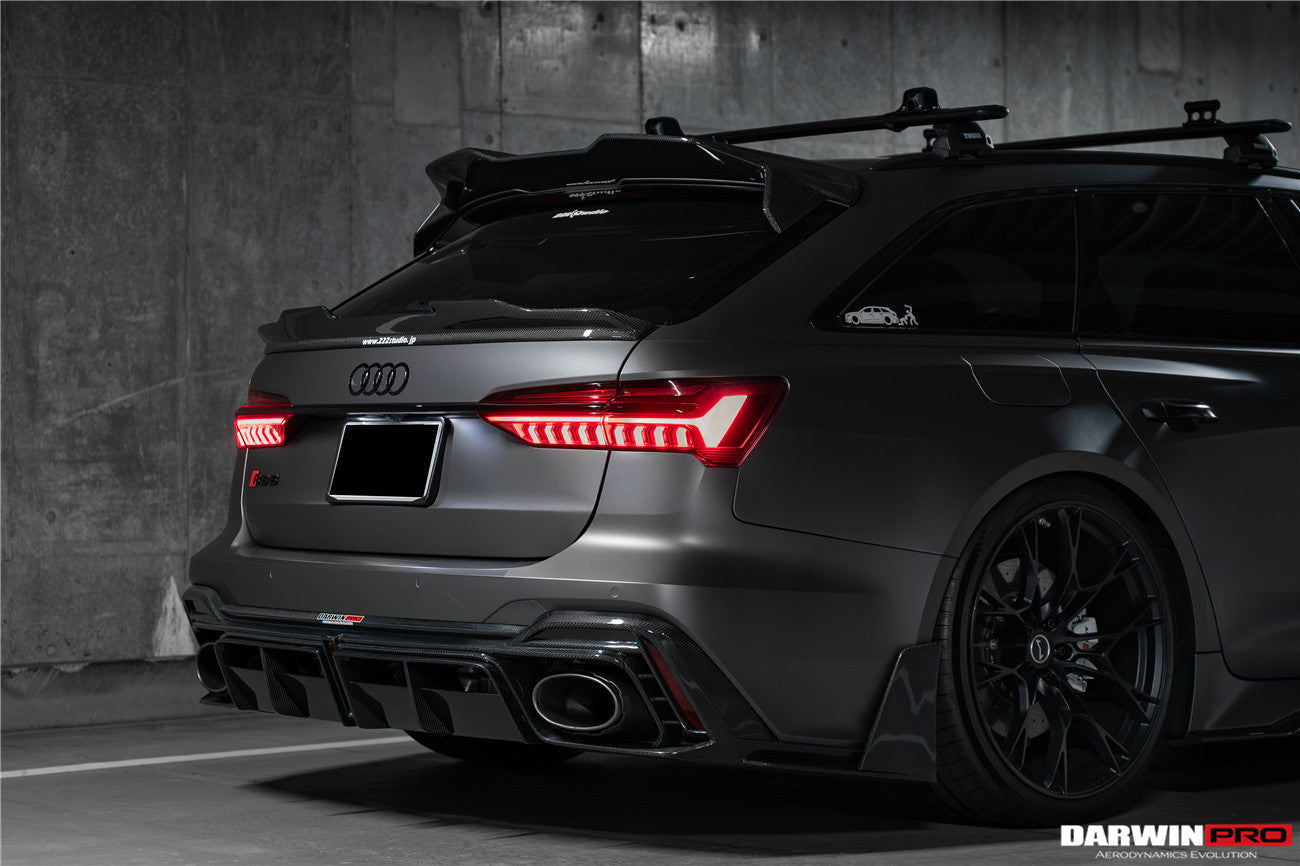 DarwinPRO 2019-UP Audi RS6 Avant C8 IMP Performance Carbon Fiber Middle Spoiler - DarwinPRO Aerodynamics
