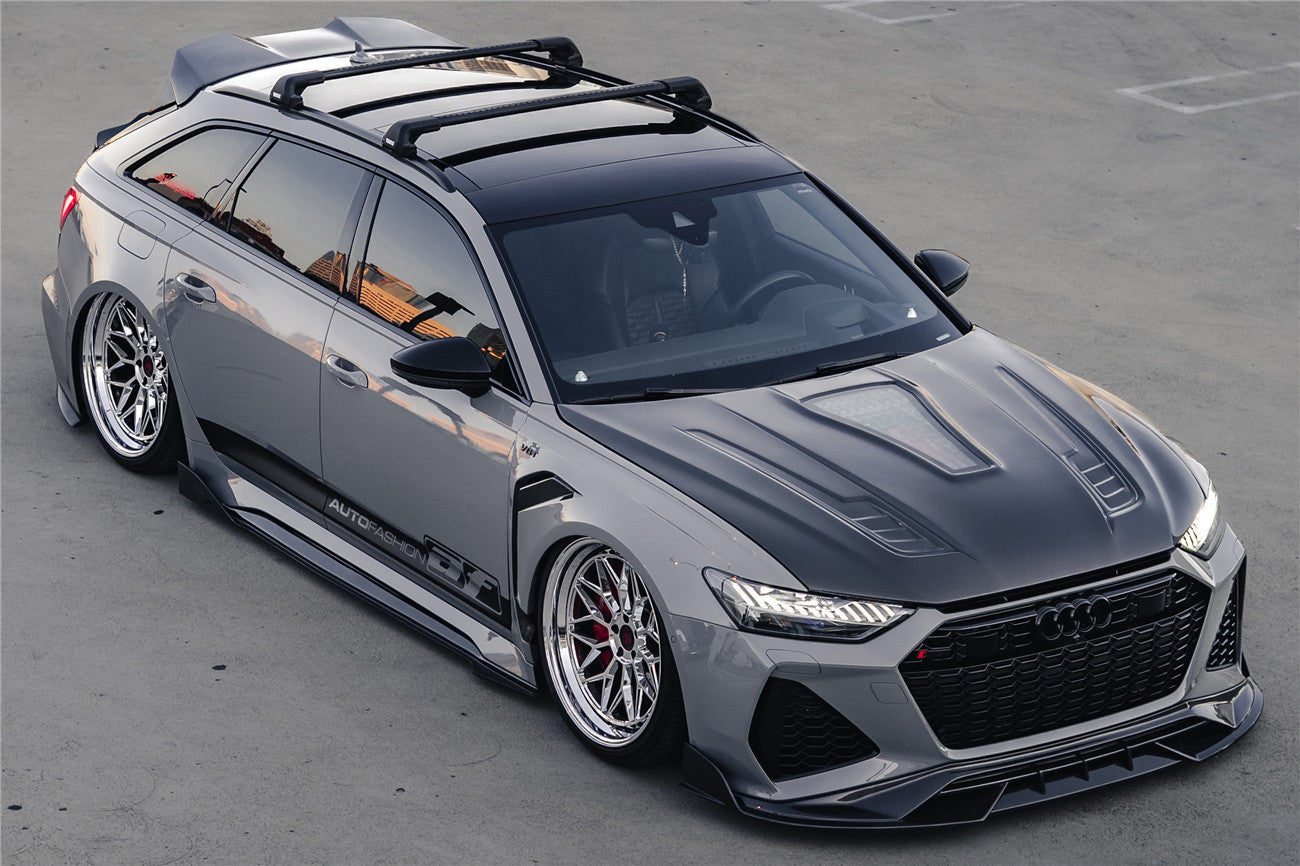 DarwinPRO 2019-2023 Audi RS6 Avant C8 IMP Performance Partial Carbon Fiber Hood - DarwinPRO Aerodynamics