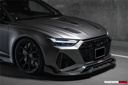 DarwinPRO 2019-2023 Audi RS6 Avant C8 IMP Performance Partial Carbon Fiber Hood - DarwinPRO Aerodynamics