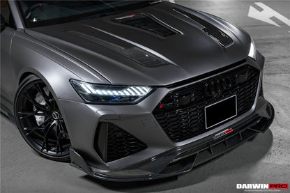DarwinPRO 2019-2023 Audi RS6 Avant C8 IMP Performance Partial Carbon Fiber Hood - DarwinPRO Aerodynamics