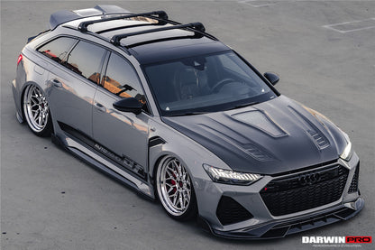 DarwinPRO 2019-UP Audi RS6 Avant C8 & RS7 Quattro IMP Performance Side Skirts Under Board - DarwinPRO Aerodynamics