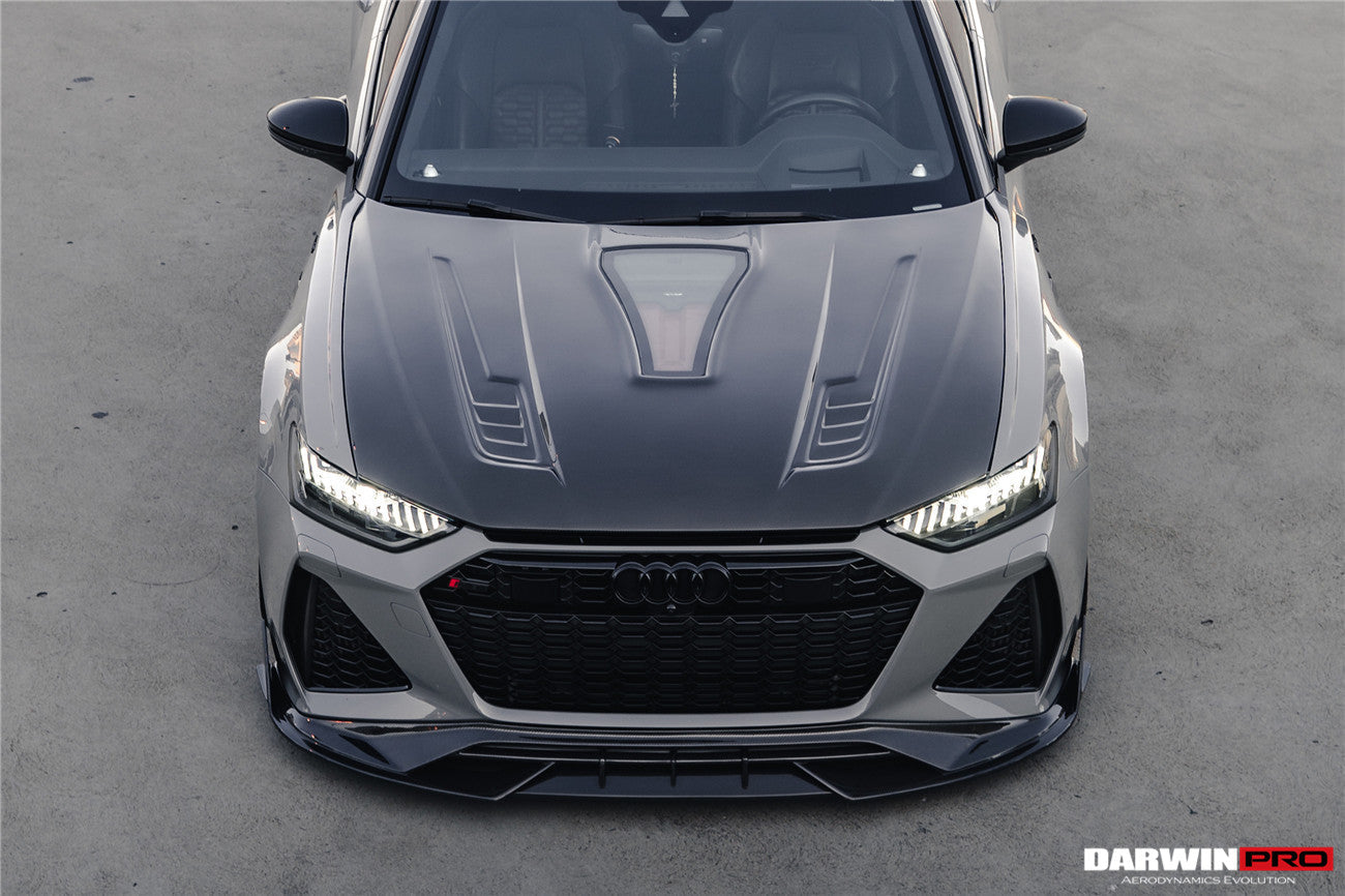 DarwinPRO 2019-2023 Audi RS6 Avant C8 IMP Performance Partial Carbon Fiber Hood - DarwinPRO Aerodynamics