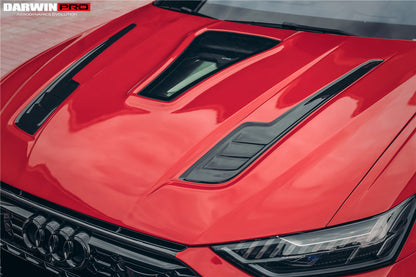 DarwinPRO 2019-2023 Audi RS6 Avant C8 IMP Performance Partial Carbon Fiber Hood - DarwinPRO Aerodynamics