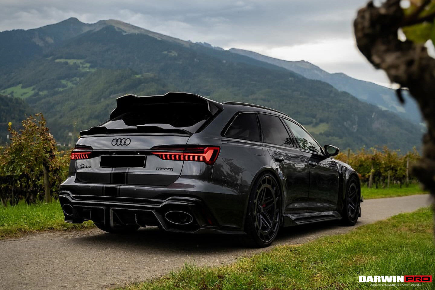 DarwinPRO 2019-UP Audi RS6 Avant C8 IMP Performance Carbon Fiber Middle Spoiler - DarwinPRO Aerodynamics