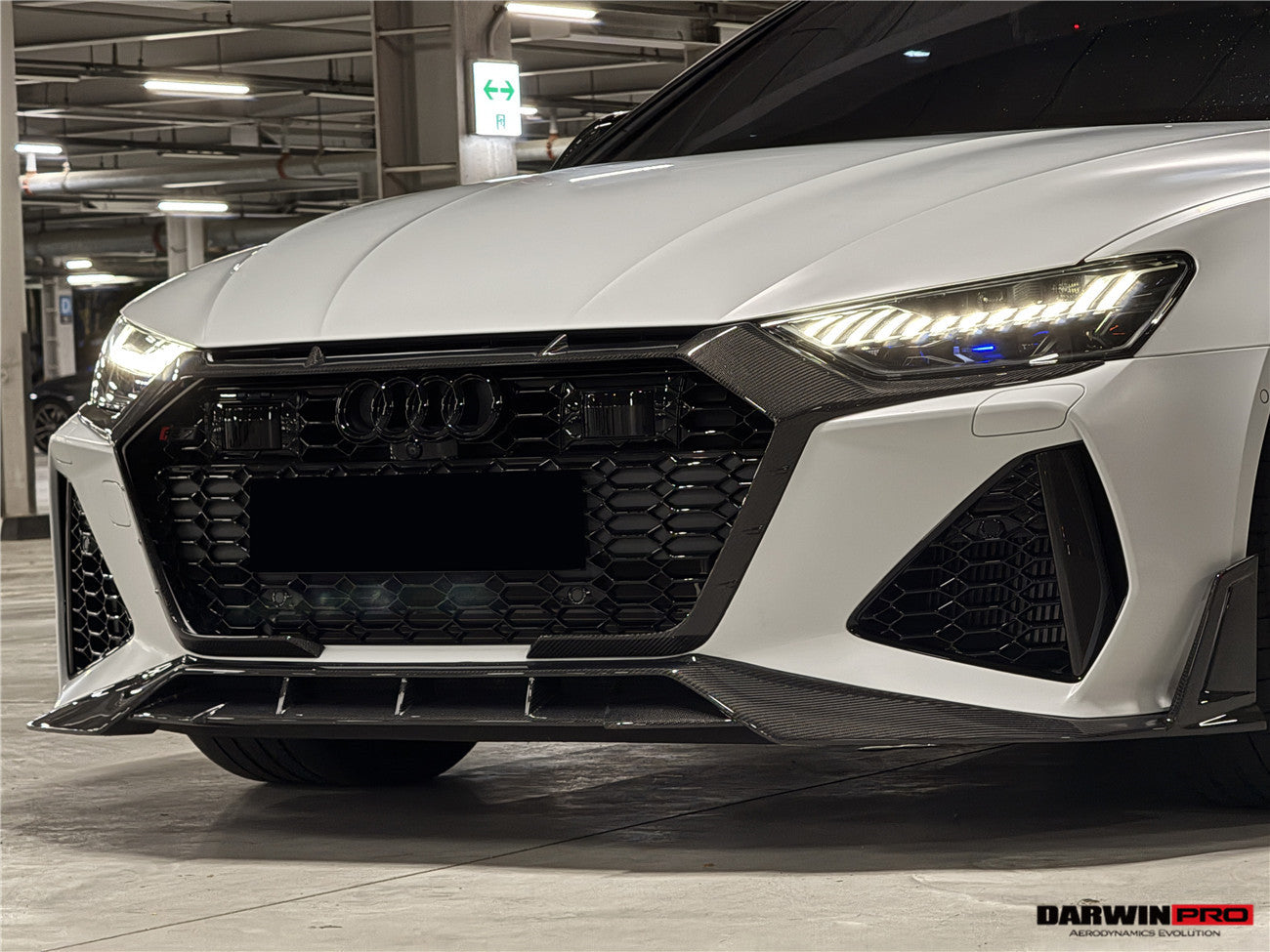 DarwinPRO 2019-2025 Audi RS6 C8 Avant & RS7 C8 Quattro IMP Performance Front Bumper Grille Cover - DarwinPRO Aerodynamics