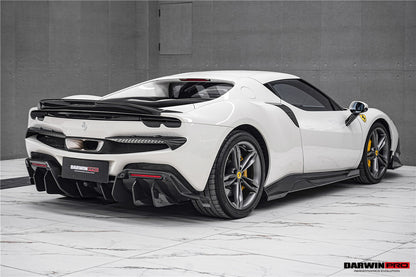 DarwinPRO 2022-2026 Ferrari 296 GTB & GTS Type F171 iMP Style Carbon Fiber Rear Diffuser With Undertray - DarwinPRO Aerodynamics