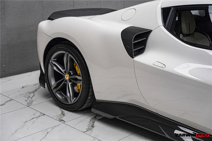 DarwinPRO 2022-2025 Ferrari 296 GTB & GTS Type F171 iMP Style Carbon Fiber Quarter Panel side Scoops - DarwinPRO Aerodynamics