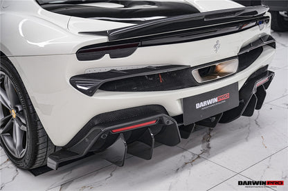 DarwinPRO 2022-2026 Ferrari 296 GTB & GTS Type F171 iMP Style Carbon Fiber Rear Diffuser With Undertray - DarwinPRO Aerodynamics