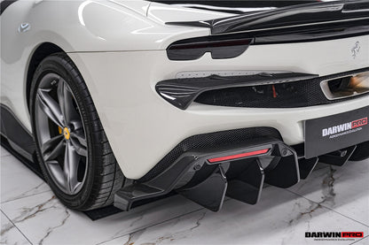 DarwinPRO 2022-2026 Ferrari 296 GTB & GTS Type F171 iMP Style Carbon Fiber Rear Bumper Trim - DarwinPRO Aerodynamics