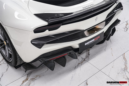 DarwinPRO 2022-2026 Ferrari 296 GTB & GTS Type F171 iMP Style Carbon Fiber Rear Bumper Trim - DarwinPRO Aerodynamics
