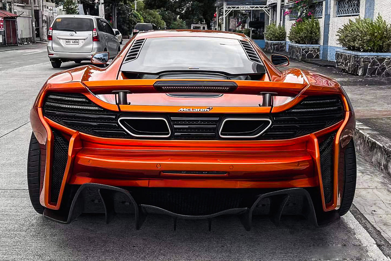 2011-2017 McLaren MP4 12C & 650S Rebel Performance Style Partial Carbon Fiber Rear Bumper - DarwinPRO Aerodynamics