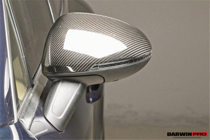 2014-2024 Porsche Macan 95B Dry Carbon Fiber Mirror Housing Replacement | Fits T, S, GTS, Turbo, Turbo S, 4 Electric, Turbo (NO BSA Holes)