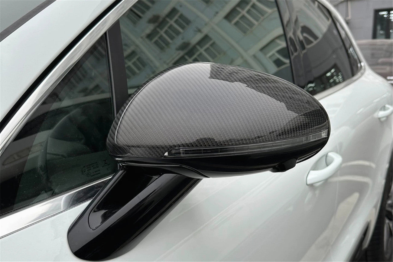 2014-2024 Porsche Macan 95B Autoclave Carbon Fiber Mirror Housing Replacement | Fits T, S, GTS, Turbo, Turbo S, Turbo LHD (With BSA Holes)