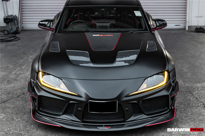 2019-UP Toyota GR Supra (J29 & DB) A90 A91 BKSSII Style Partial Carbon Fiber Front Bumper - DarwinPRO Aerodynamics