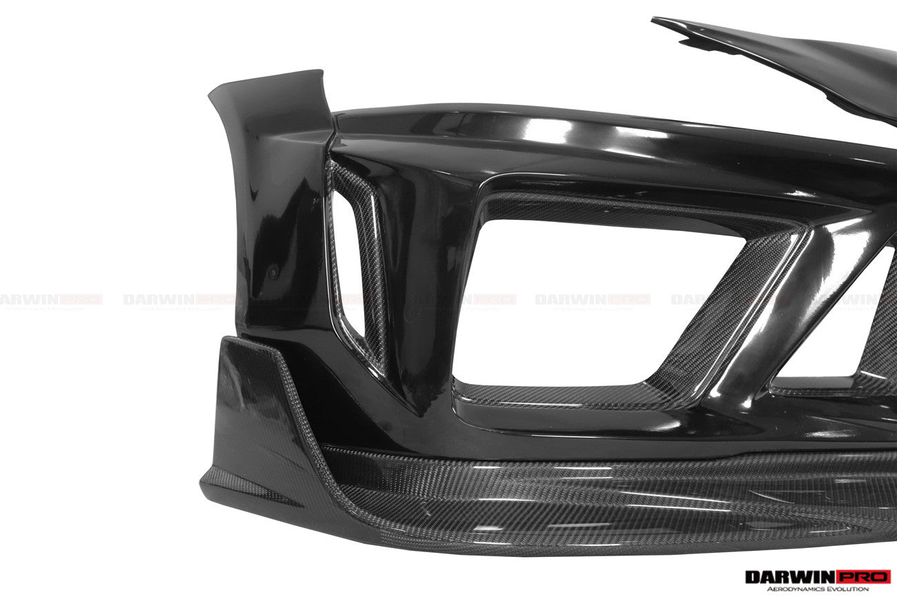 2019-UP Toyota GR Supra (J29 & DB) A90 A91 BKSSII Style Partial Carbon Fiber Front Bumper - DarwinPRO Aerodynamics