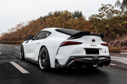 2019-UP Toyota GR Supra (J29 & DB) A90 A91 BKSS Style Carbon Fiber Trunk Spoiler with LED Light - DarwinPRO Aerodynamics