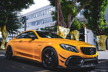 2015-2021 Mercedes Benz W205 C63 C63S AMG Coupe IMP Performance Partial Carbon Fiber Front Bumper With Canards