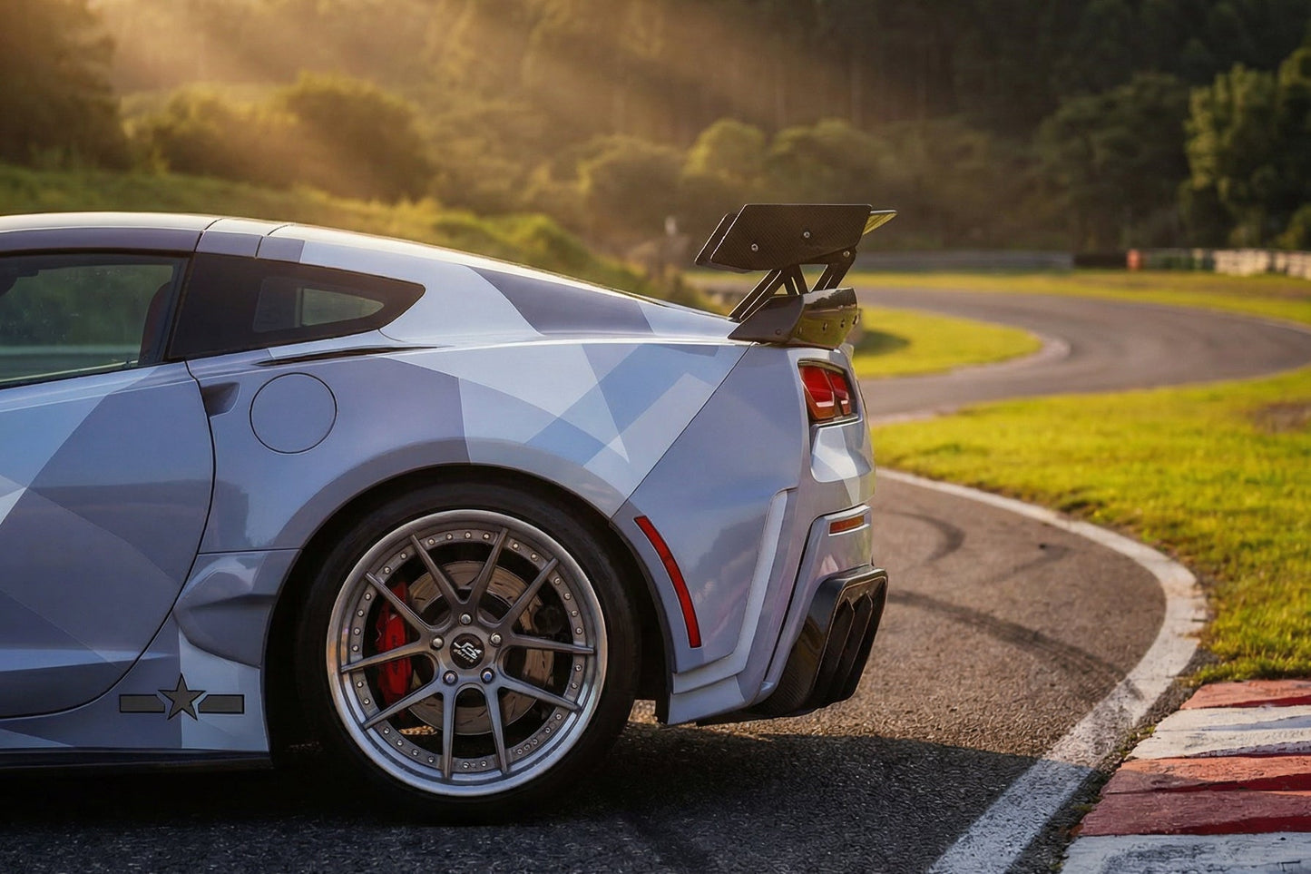 2013-2017 Corvette C7 Z51 BKSS Style Fiber Reinforce Ploymer Wide Rear Fender - DarwinPRO Aerodynamics