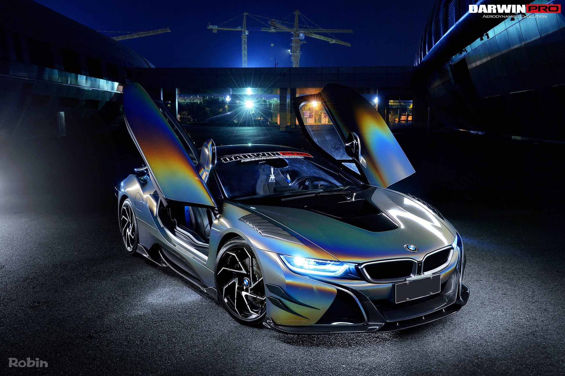 2014-2018 BMW i8 BZK Carbon Fiber Front Fender Vents - DarwinPRO Aerodynamics