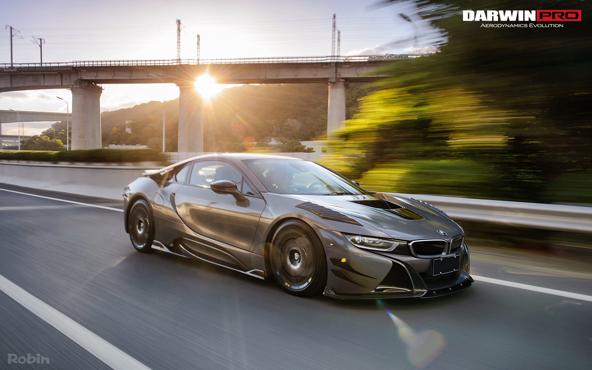 2014-2018 BMW i8 BZK Carbon Fiber Front Fender Vents - DarwinPRO Aerodynamics