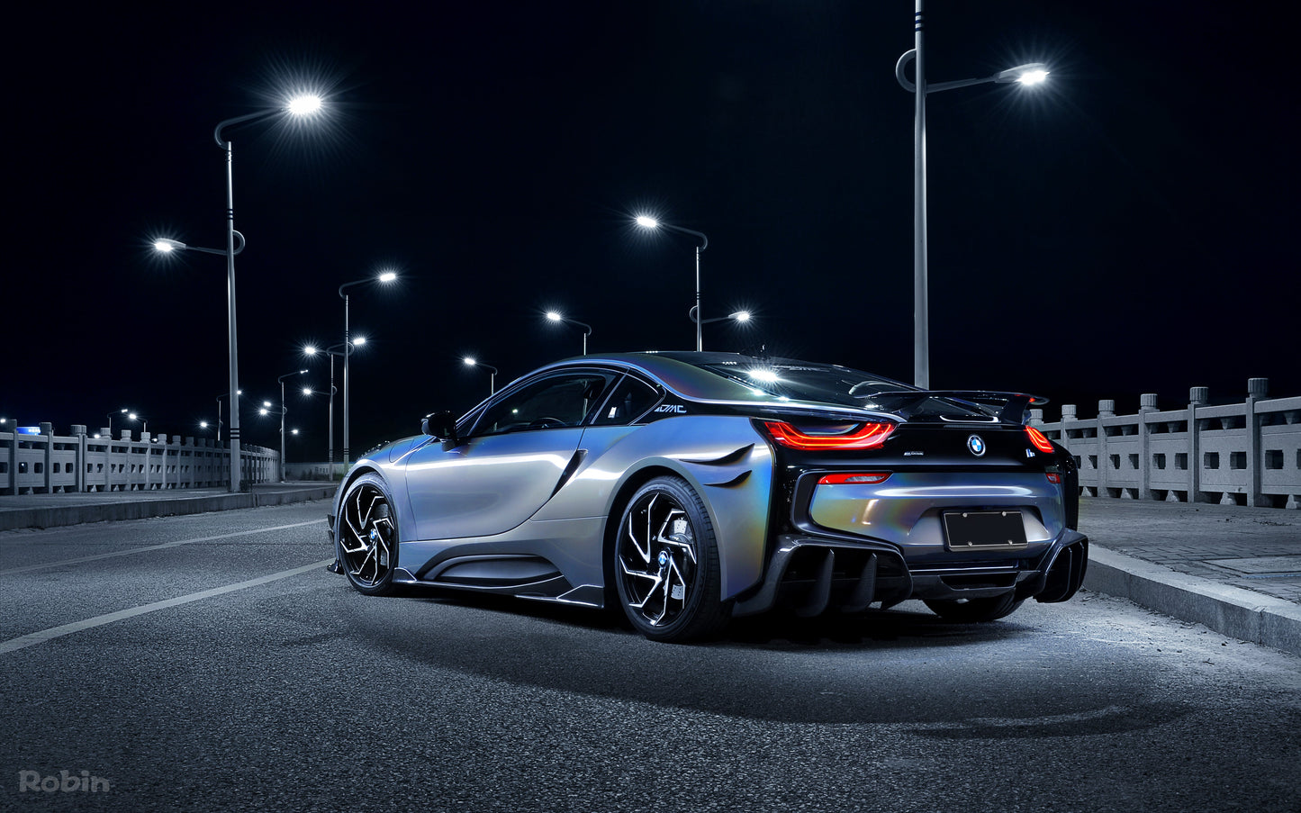 2014-2018 BMW i8 BZK Carbon Fiber Rear Canards - DarwinPRO Aerodynamics